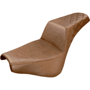 SADDLEMEN Step-Up Seat — Rear Lattice Stitch - Brown 818-30-173BR