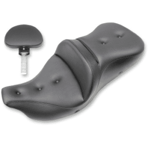 SADDLEMEN Extended Reach RoadSofa™ Seat - Pillow Top - Backrest - Heated - '08-'23 FL 808-07B-183BRHC