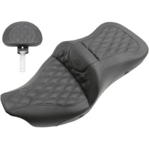 SADDLEMEN Heated Roadsofa™ Lattice Stitched Seat - '08-'23 FLH/FLT 808-07B-182BRHC