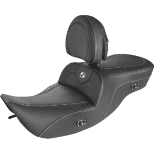 SADDLEMEN Heated Roadsofa™ Carbon Fiber Seat - w/ Backrest 897-06-185BRHC